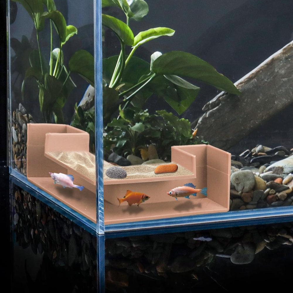 CPLIKE Fish Tank Tunnel buried under substrate offers hidden exploration for fish.