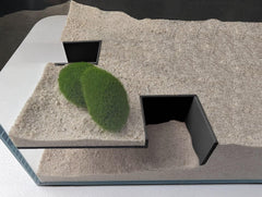 CPLIKE Shrimp Cave easily installs by pressing to glass and burying under substrate.