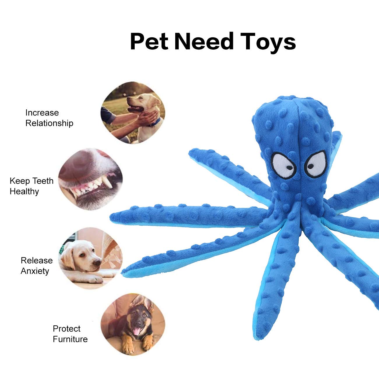 CPYOSN two-pack octopus dog toy provides variety for daily fetch and training