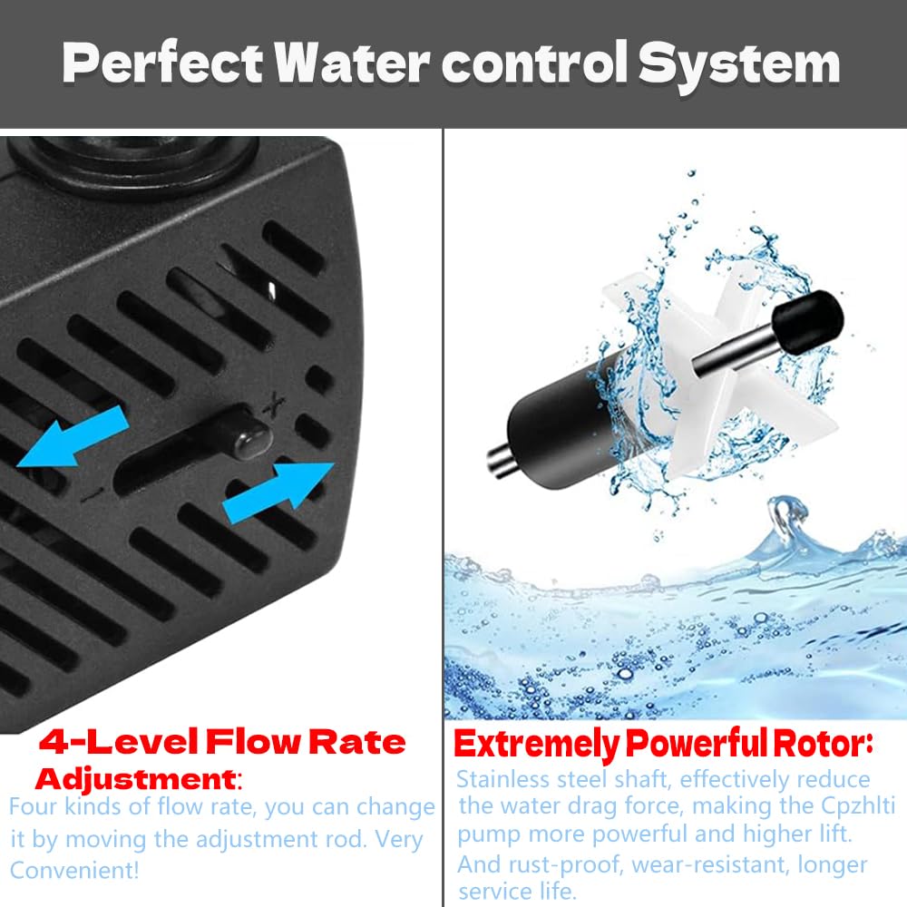 Cpzhlti 95GPH pump nozzles included supports creative water features