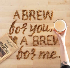 Crafted by Humans Brew Biscuit close-up crunch highlighting twice-baked texture.