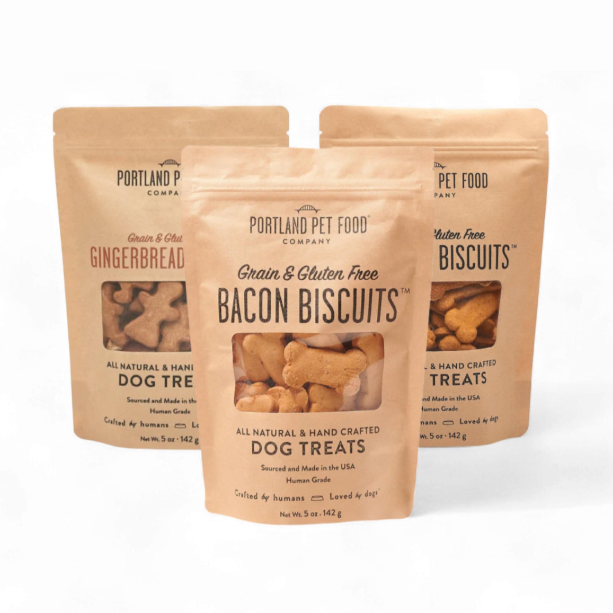 Crafted by Humans Loved by Dogs Portland bacon dog treats for training rewards