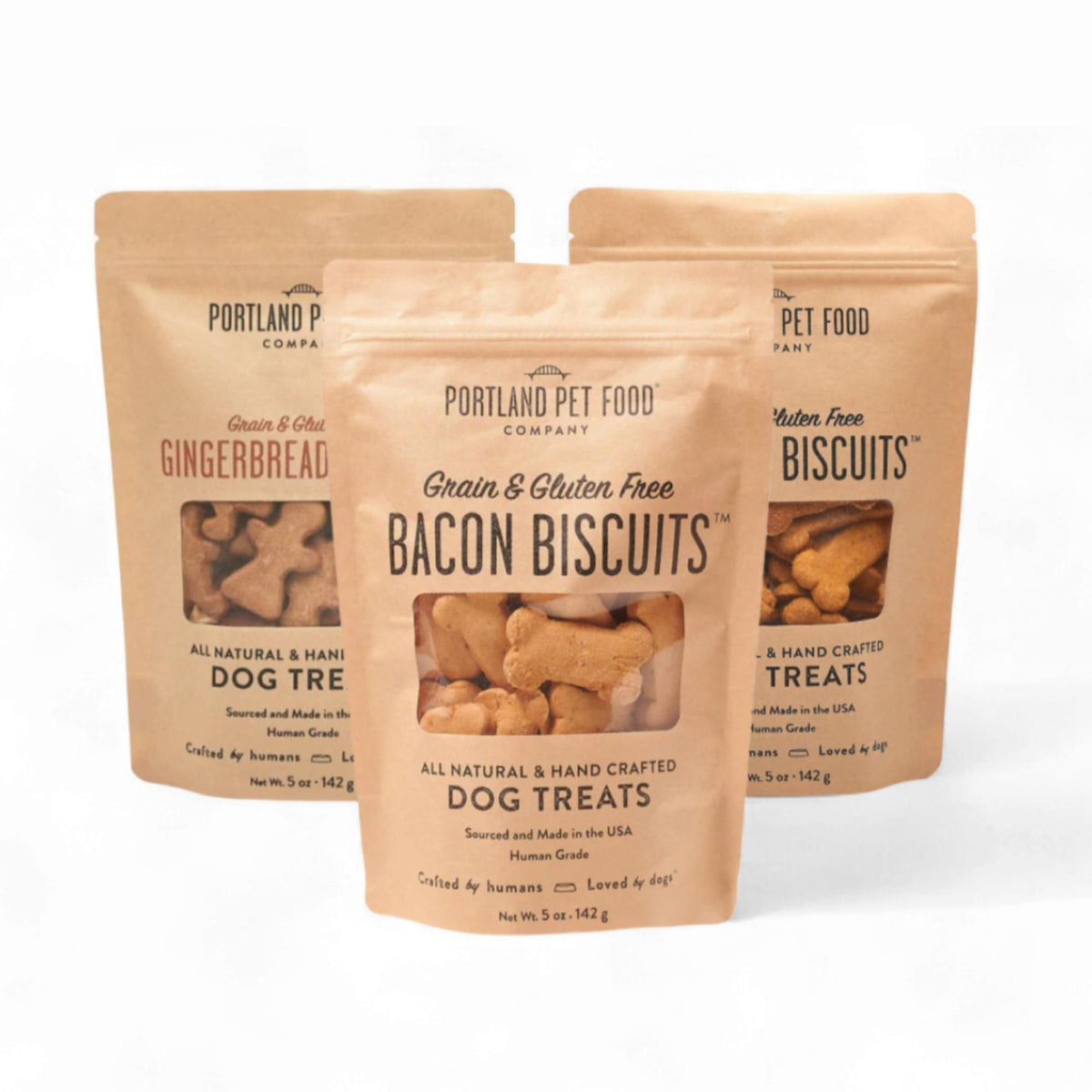 Crafted by Humans Loved by Dogs Portland bacon dog treats for training rewards