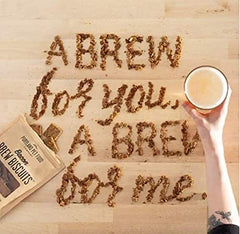 Crafted by Humans Upcycled spent grains ingredient label—sustainably sourced.