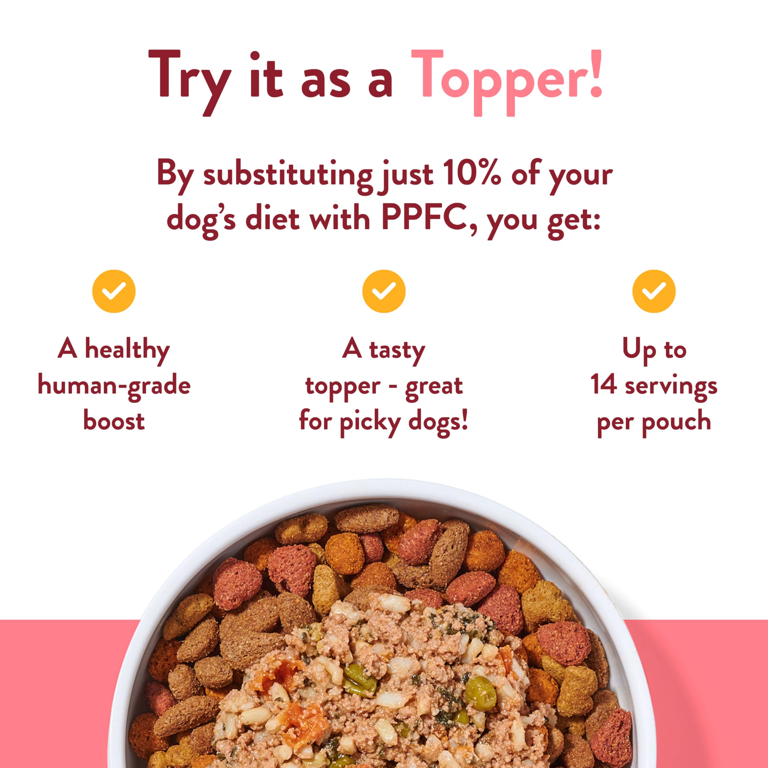 Wally’s Salmon N’ Rice as a meal mixer with dry food.