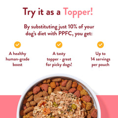 Wally’s Salmon N’ Rice as a meal mixer with dry food.