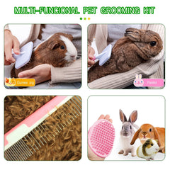 Crafterlife small-animal grooming kit double-tooth comb for tangles and detangling