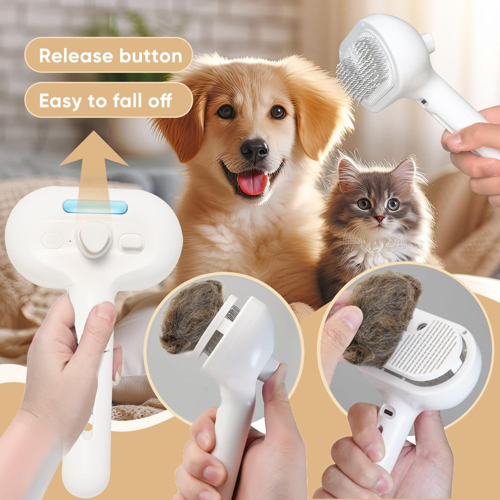 Craftivio 3-in-1 cat steam brush one-click cleaning keeps bristles hygienic