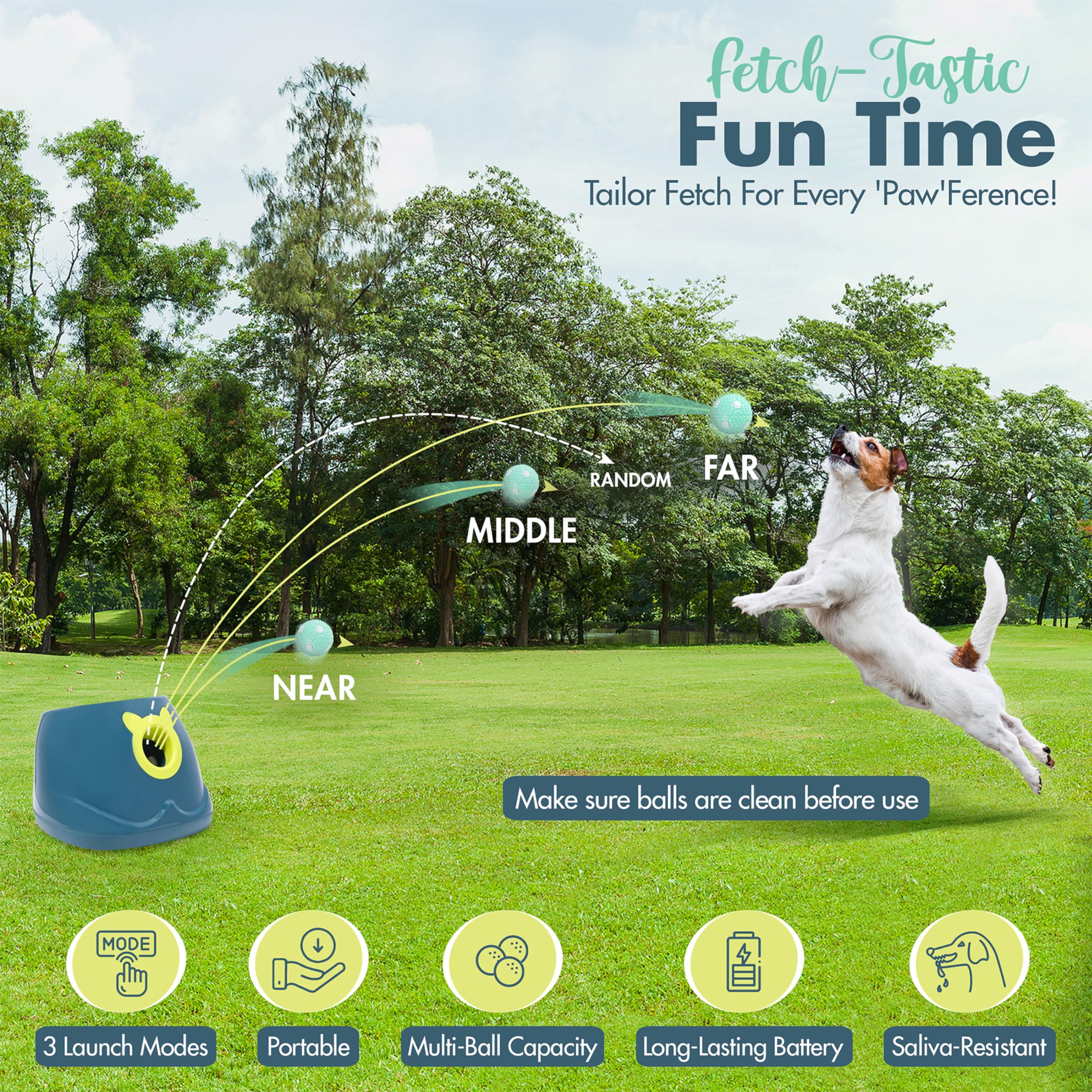 Crafts Central launch modes selector image showing four distances for versatile play.