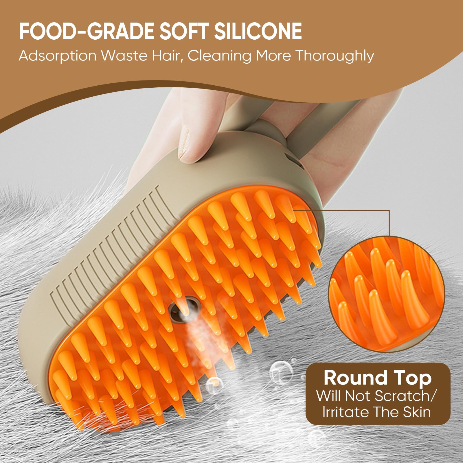 Craftvio anti-static teeth detail helps prevent hair snag during brushing.