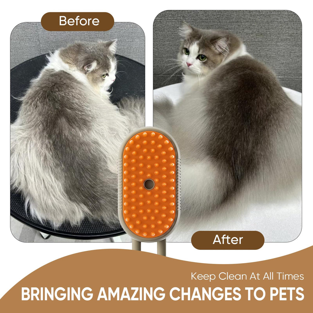 Craftvio relaxing pet during grooming with warm steam and gentle massage.