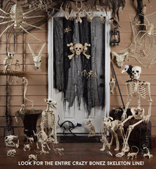 Crazy Bonez Cute Skeleton Cat face close-up highlighting playful expression.