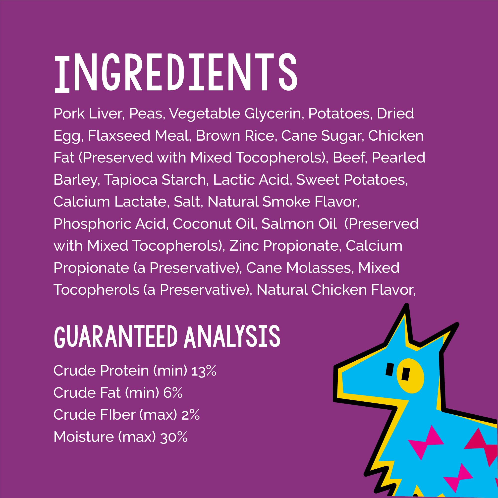 Crazy Dog Mini Train-Me beef ingredients indicate pork liver base and clean formula for dogs