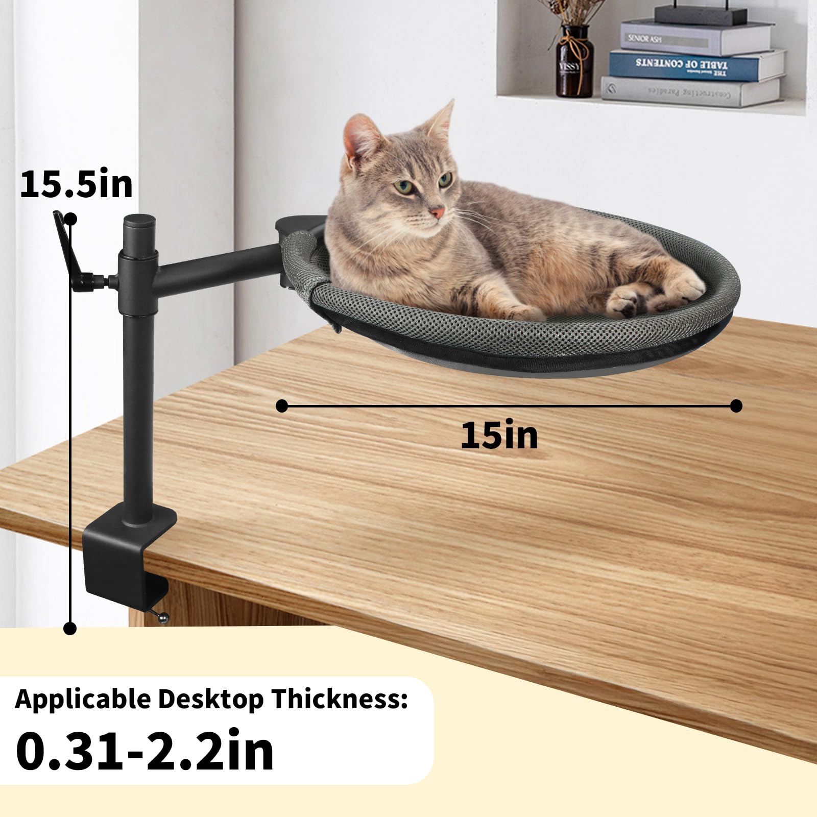 Crazydeer Cat Desk Bed elevates a cat nest for indoor lounging near you.