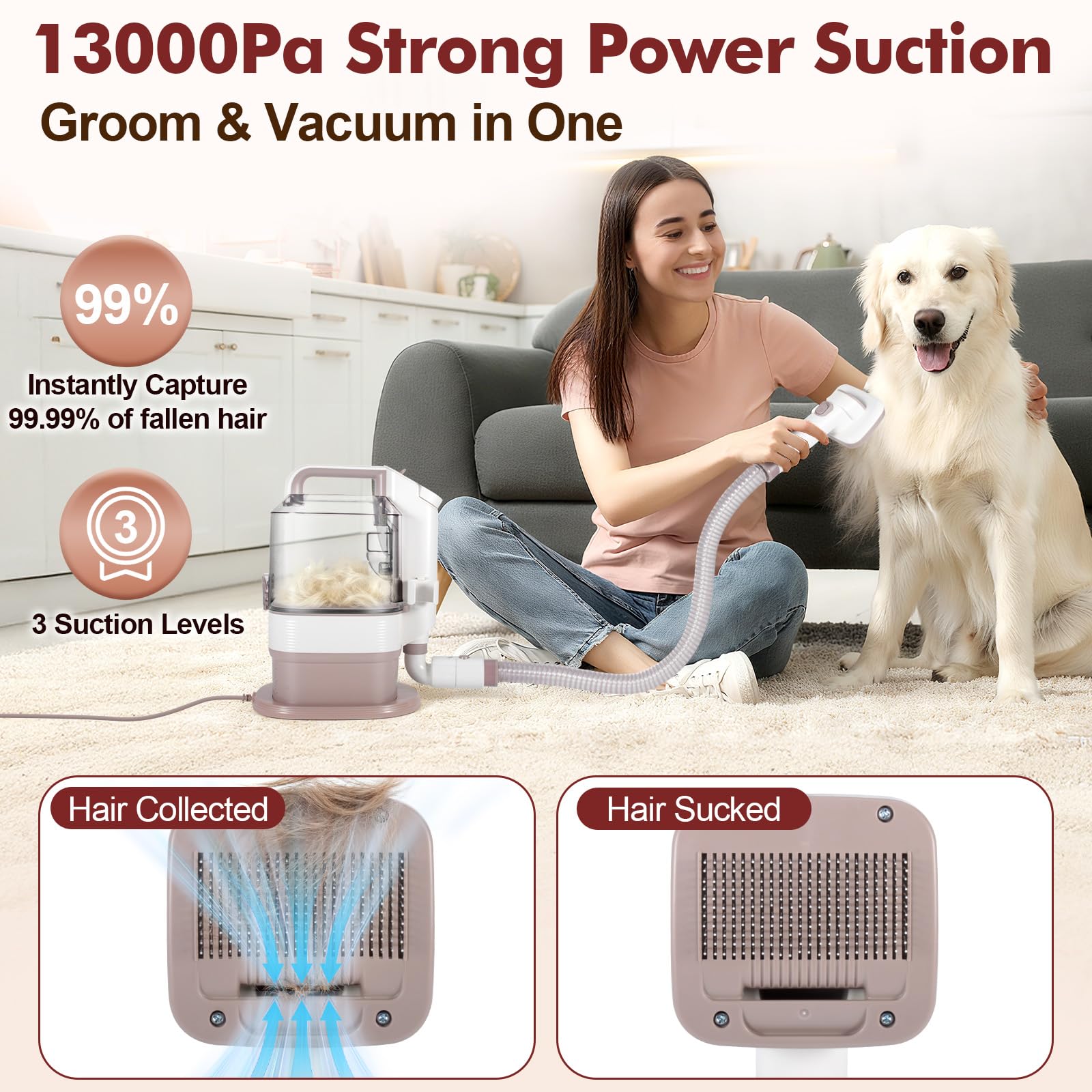 Crazydeer dog grooming six-tools kit highlights versatility for trimming, brushing, and deshedding