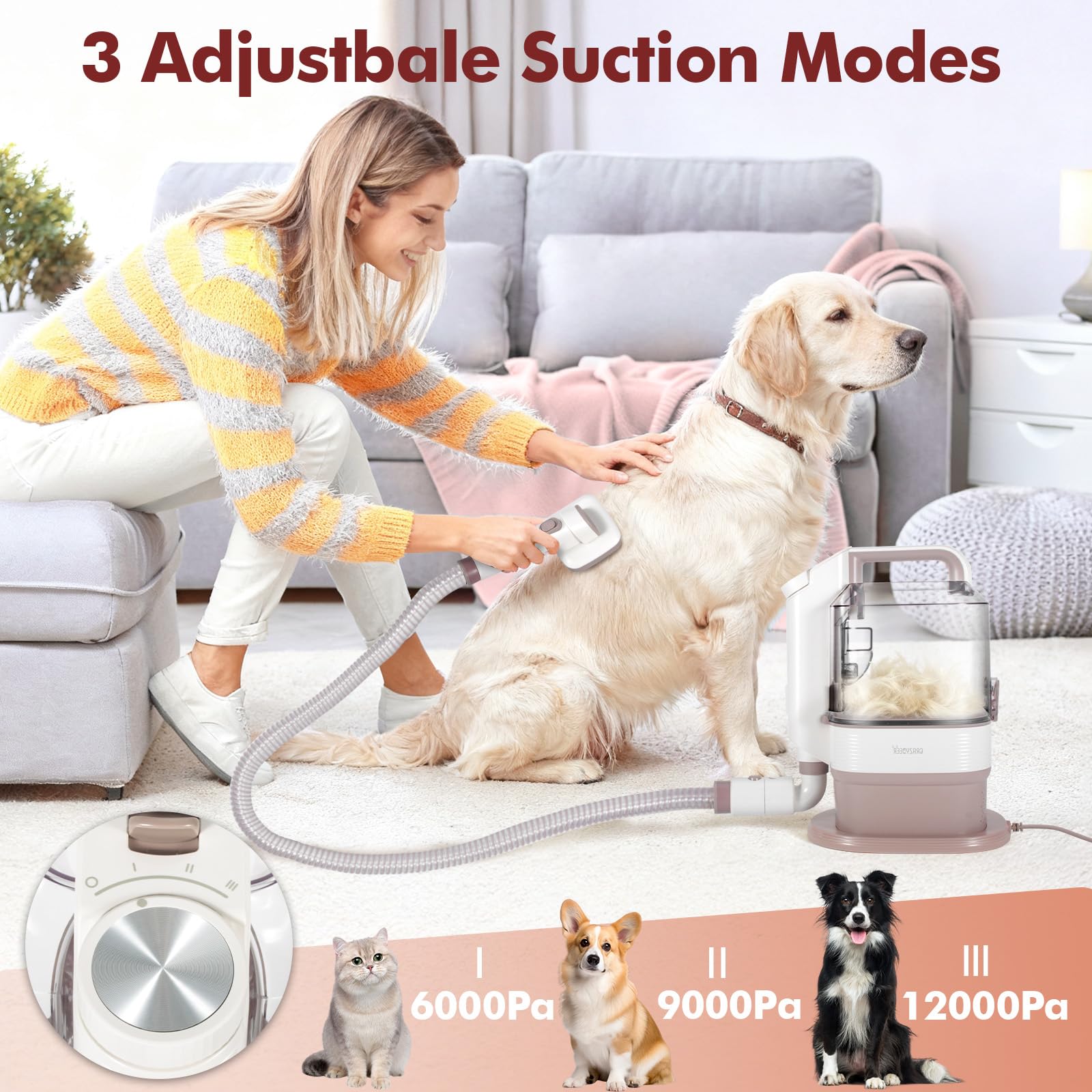 Crazydeer detachable guide-combs enable quick trim-length changes