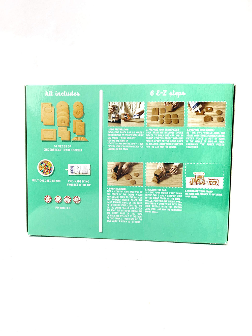 Create-A-Treat gingerbread train kit icing decorating for easy festive decorating
