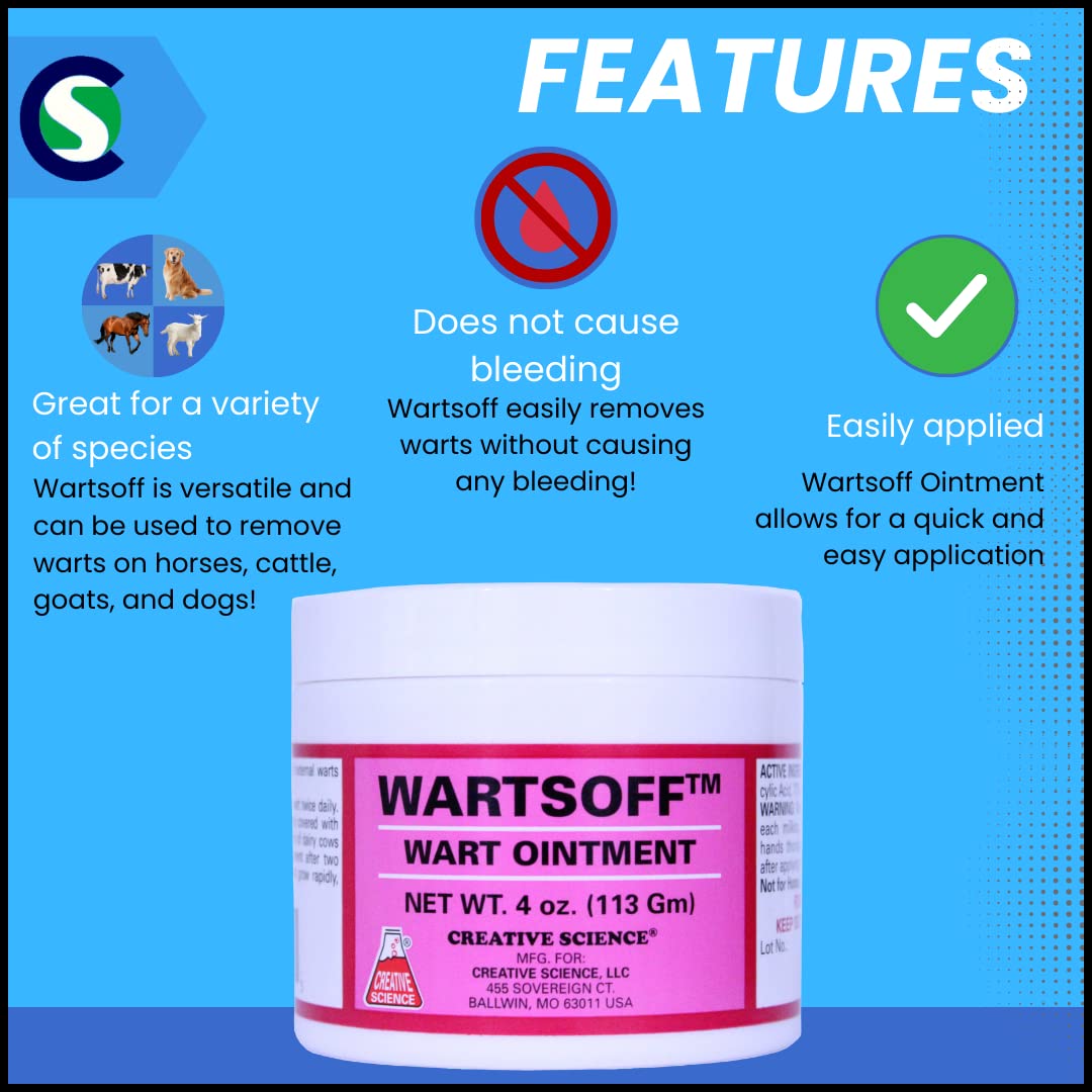 Creative Science Warts Off for horses on leg area—easy care