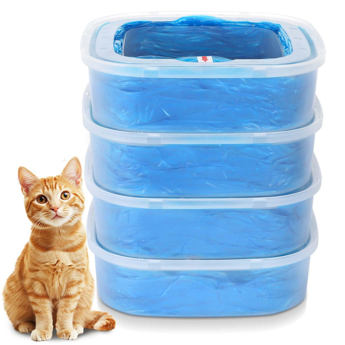 Creatwo cat litter refills 4-pack packaging highlights odor-control design for fresher rooms.