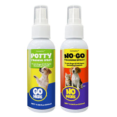 Creimpdoty dog potty spray bottle front, guiding elimination with grass-scent mimicry.