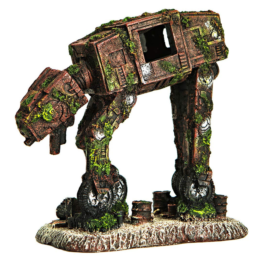 CREOMG robot dog aquarium decor provides an engaging focal point and cave retreat.