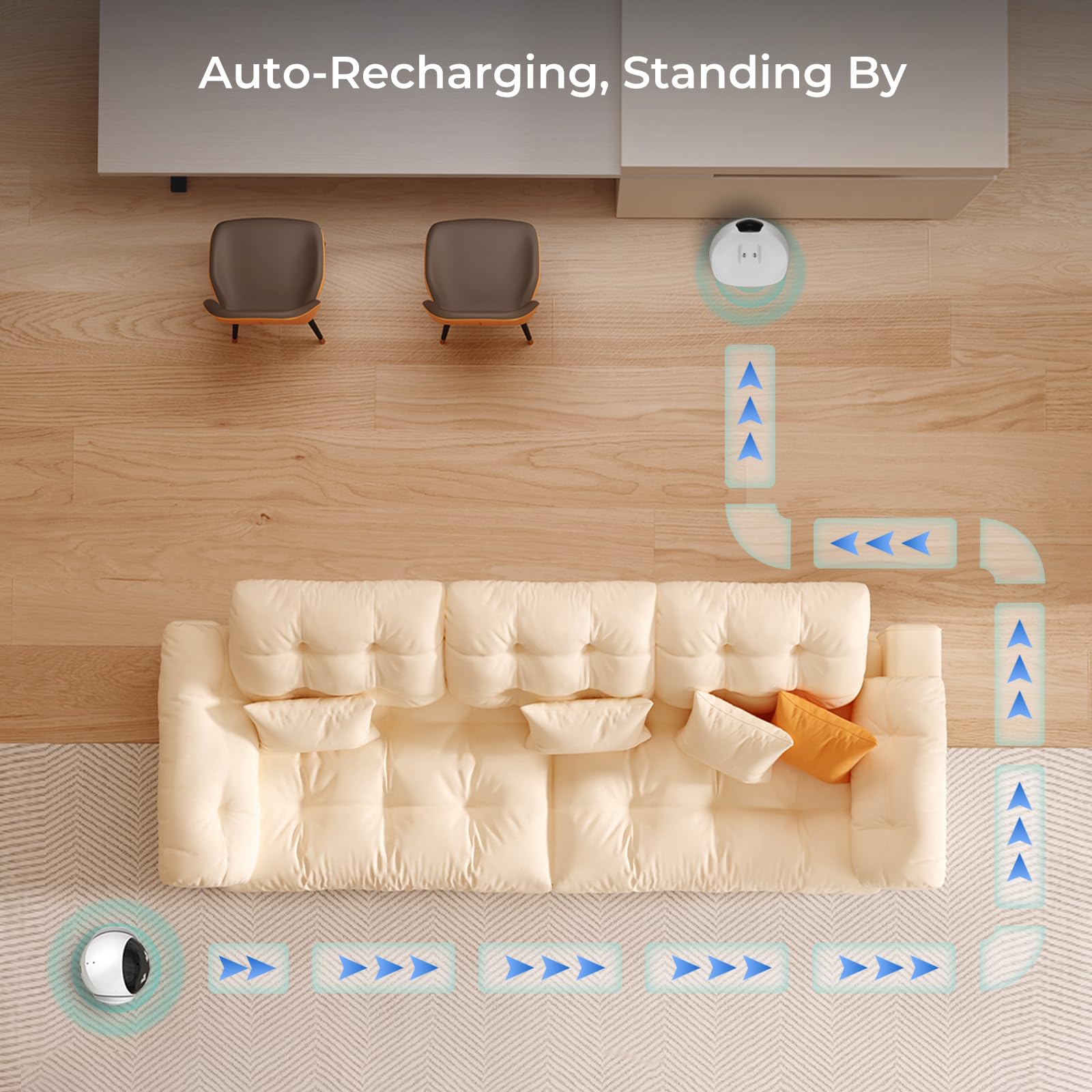 Crigge Magic S1 docking charge station ensures ready-to-use power.