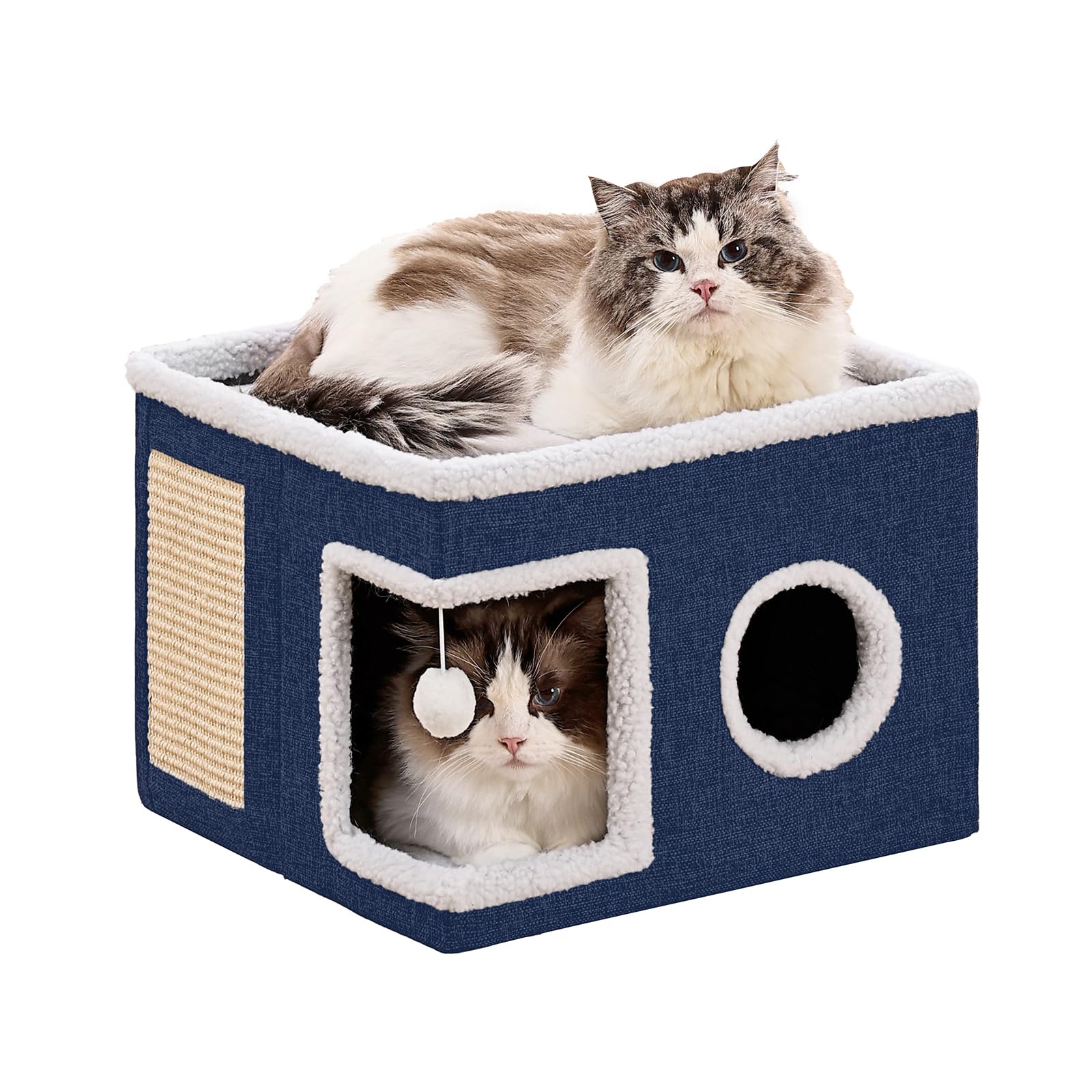 Crispedia cat bed cave interior shows secure hideaway for cozy naps.