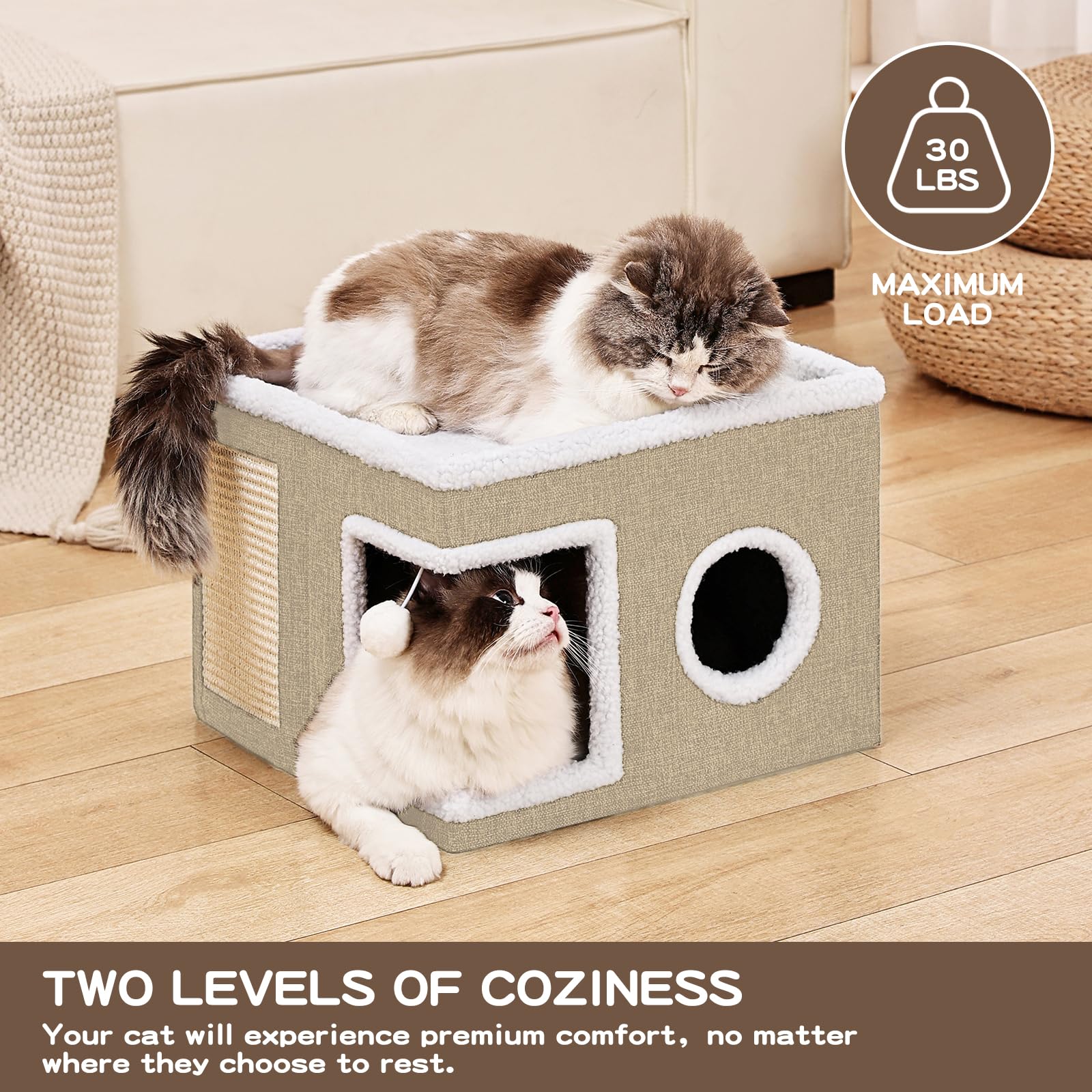 Crispedia cat bed reversible cushions summer closeup displays cool linen resting space.