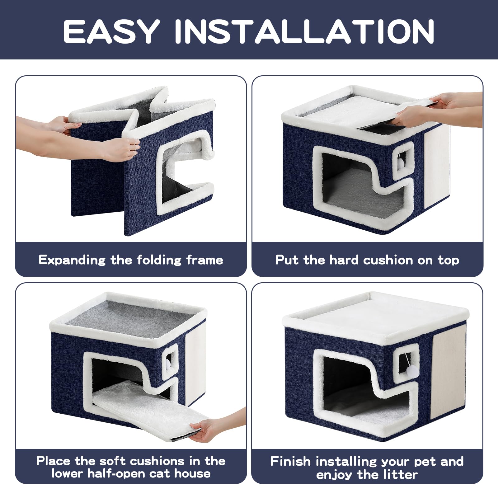 Crispedia non slip base keeps the hideaway steady during play.
