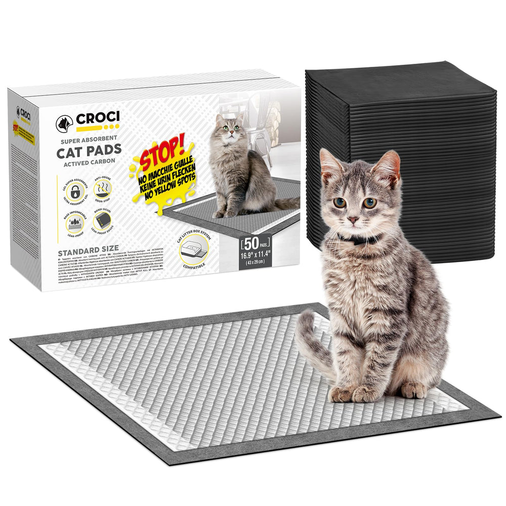 Croci cat pads shown in Breeze bottom drawer for a tidy litter setup.