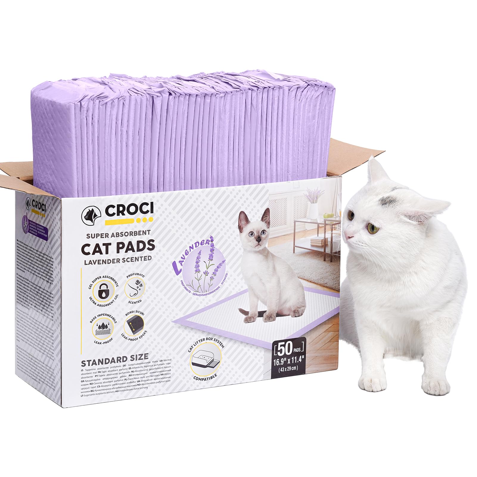 Croci cat pads Breeze box packaging, easy to insert into the litter system for tidy setup