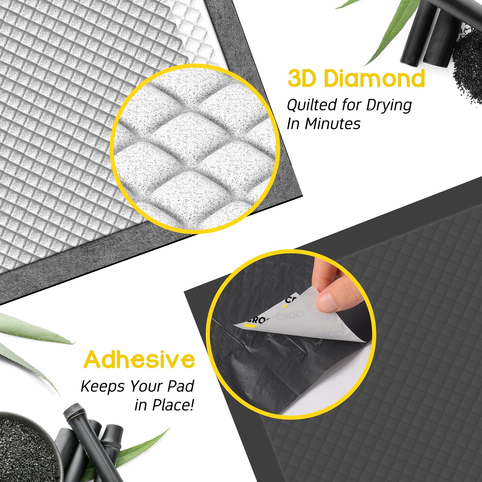 Croci pad replacements are easy to swap, saving cleanup time.