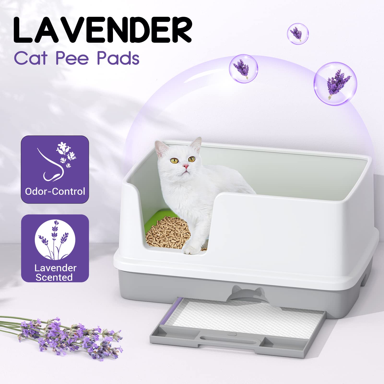 Croci cat pads Lavender scent, fresh aroma helps maintain a pleasant litter area