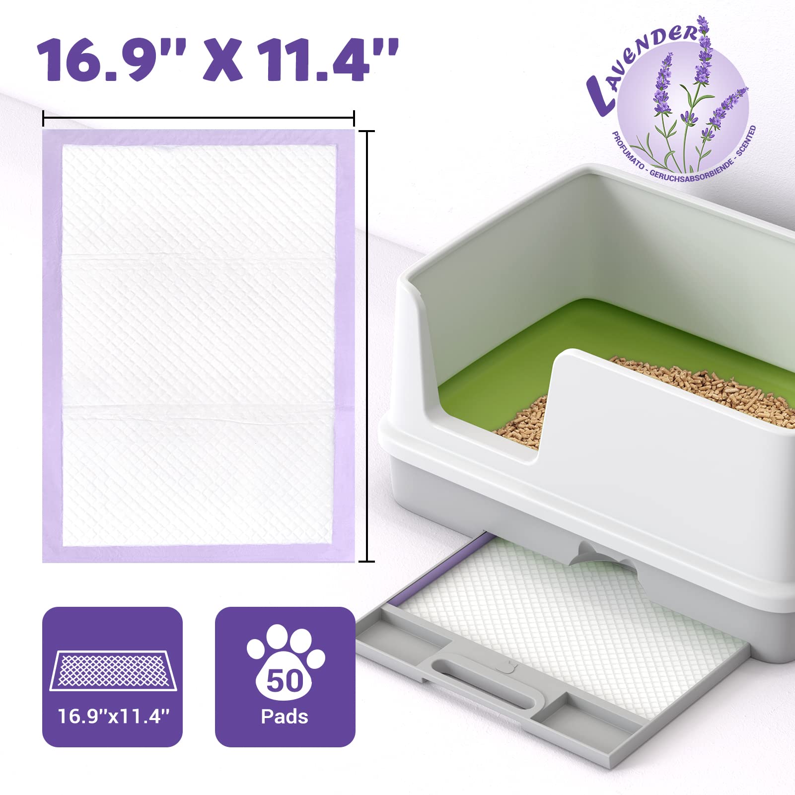 Croci cat pads leak-proof bottom film, prevents leaks and keeps area clean