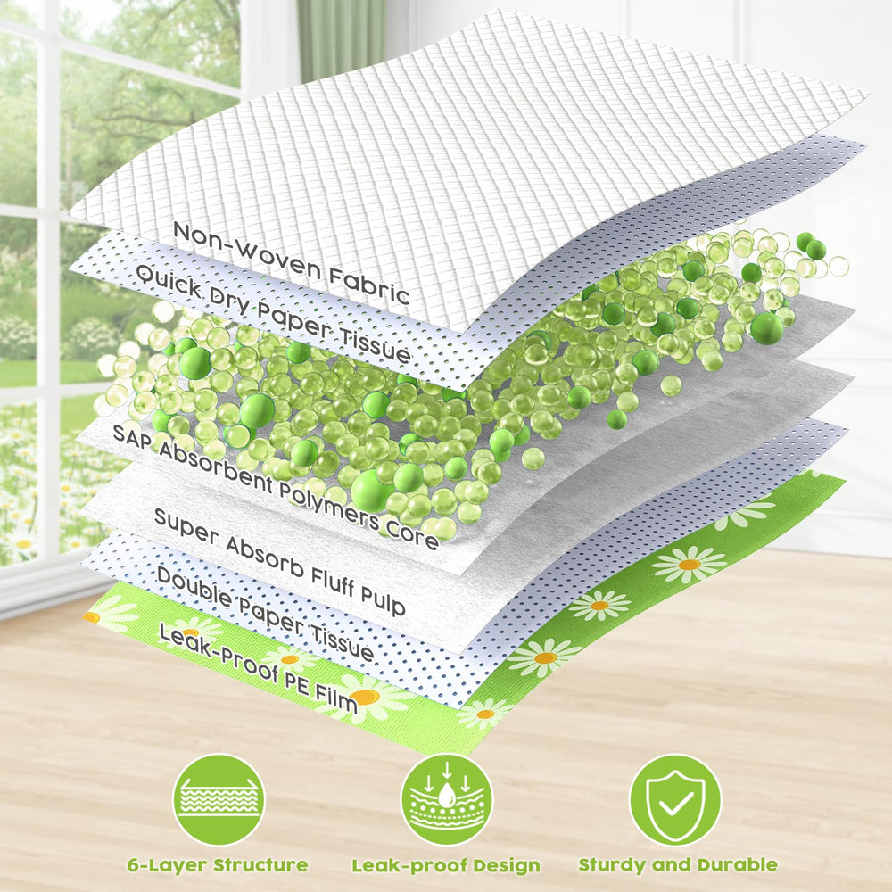 Croci pee pads six-layer leak-proof design keeps moisture contained