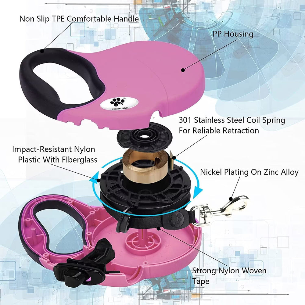 CROWN PAWS pink tape closeup shows smooth braking and durability