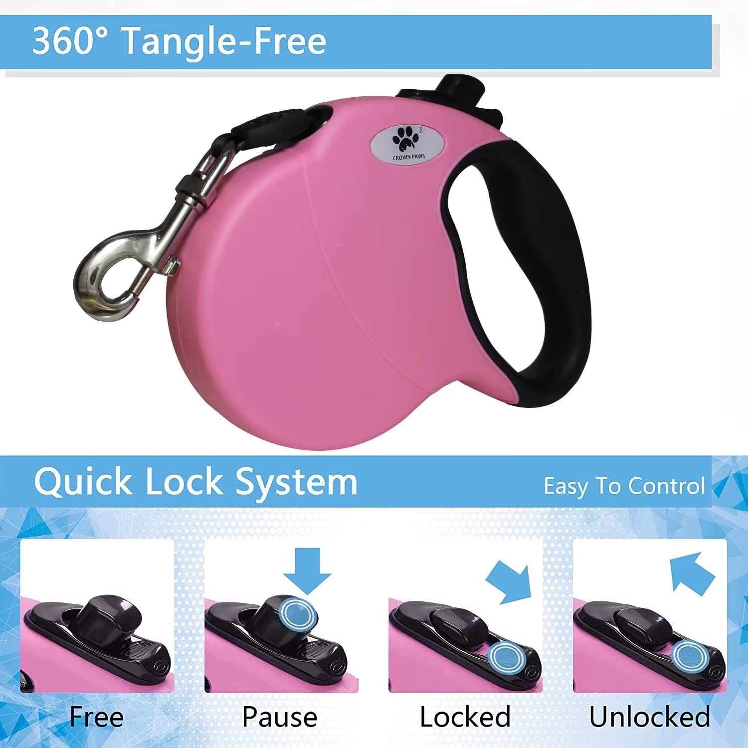 CROWN PAWS ergonomic handle closeup for comfortable all-day walks