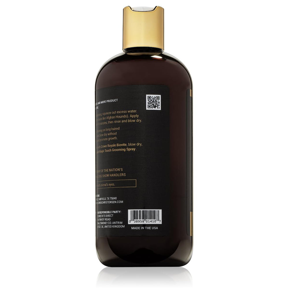 Crown Royale Condition Plus close-up showing reduced matting and smoother fur.