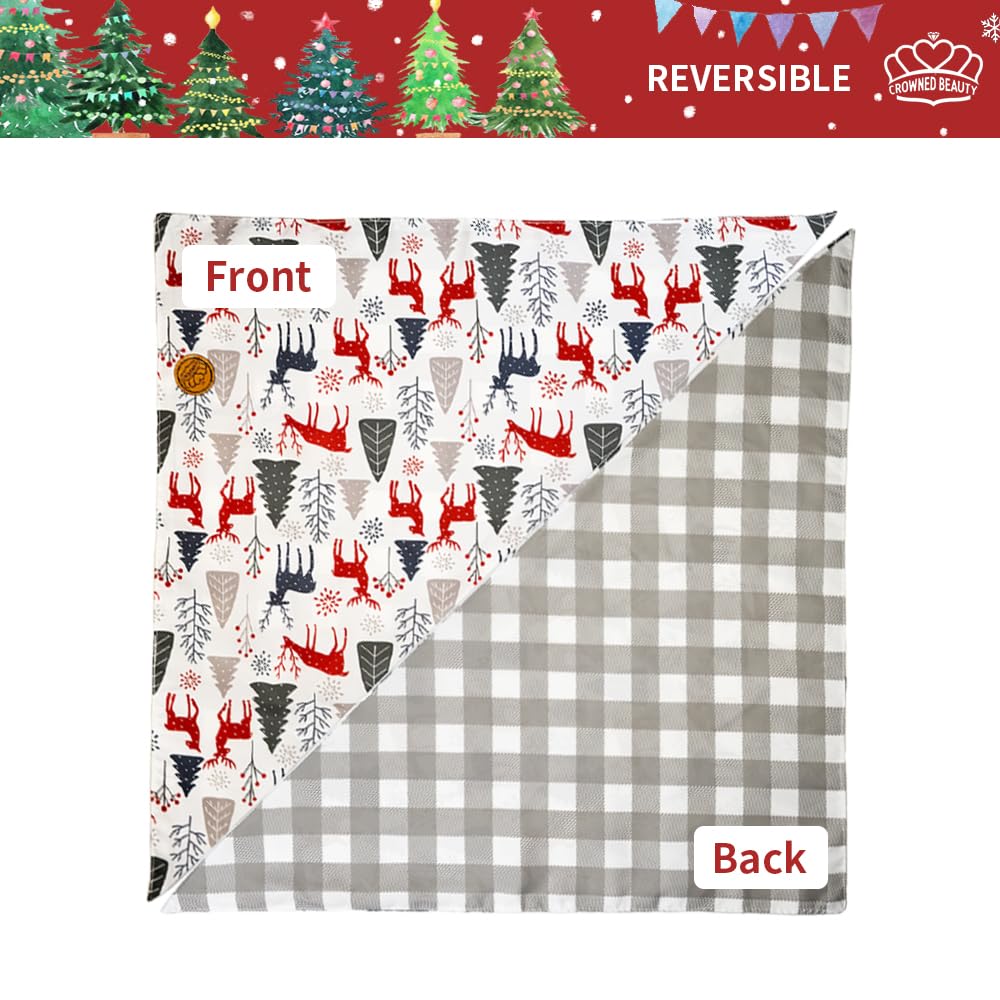 CROWNED BEAUTY large dog bandana fits up to 21 inches on medium to XL dogs