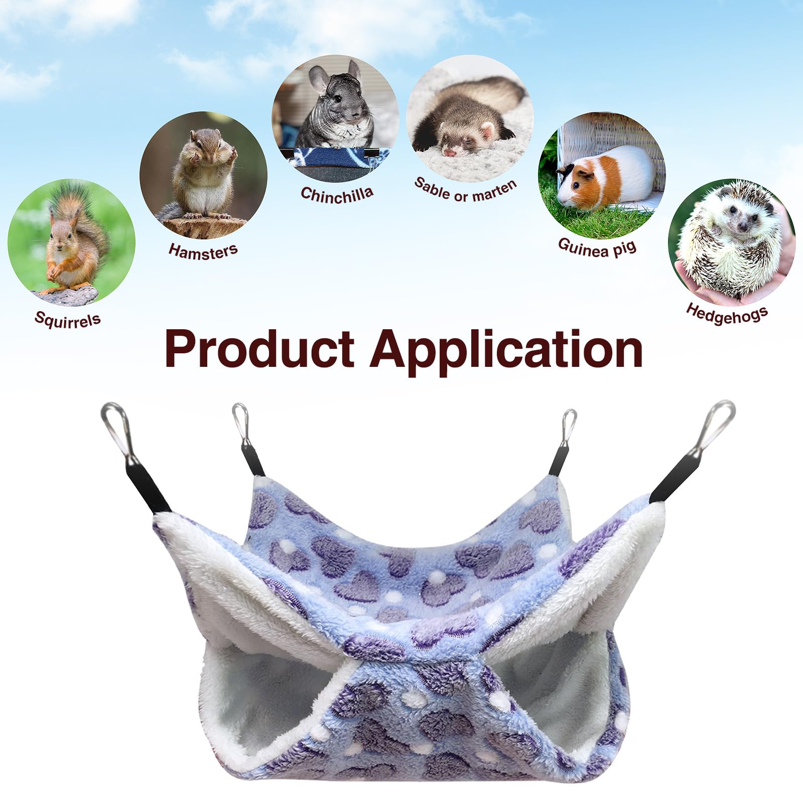 Cryptolux hanging hammock pattern 4 enhances cage organization with space-saving design.