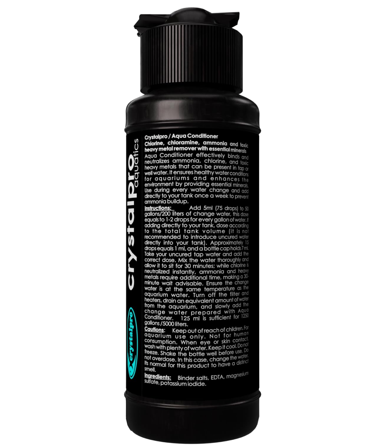 Crystalpro Aqua Conditioner minerals and electrolytes illustrated to support healthier water.