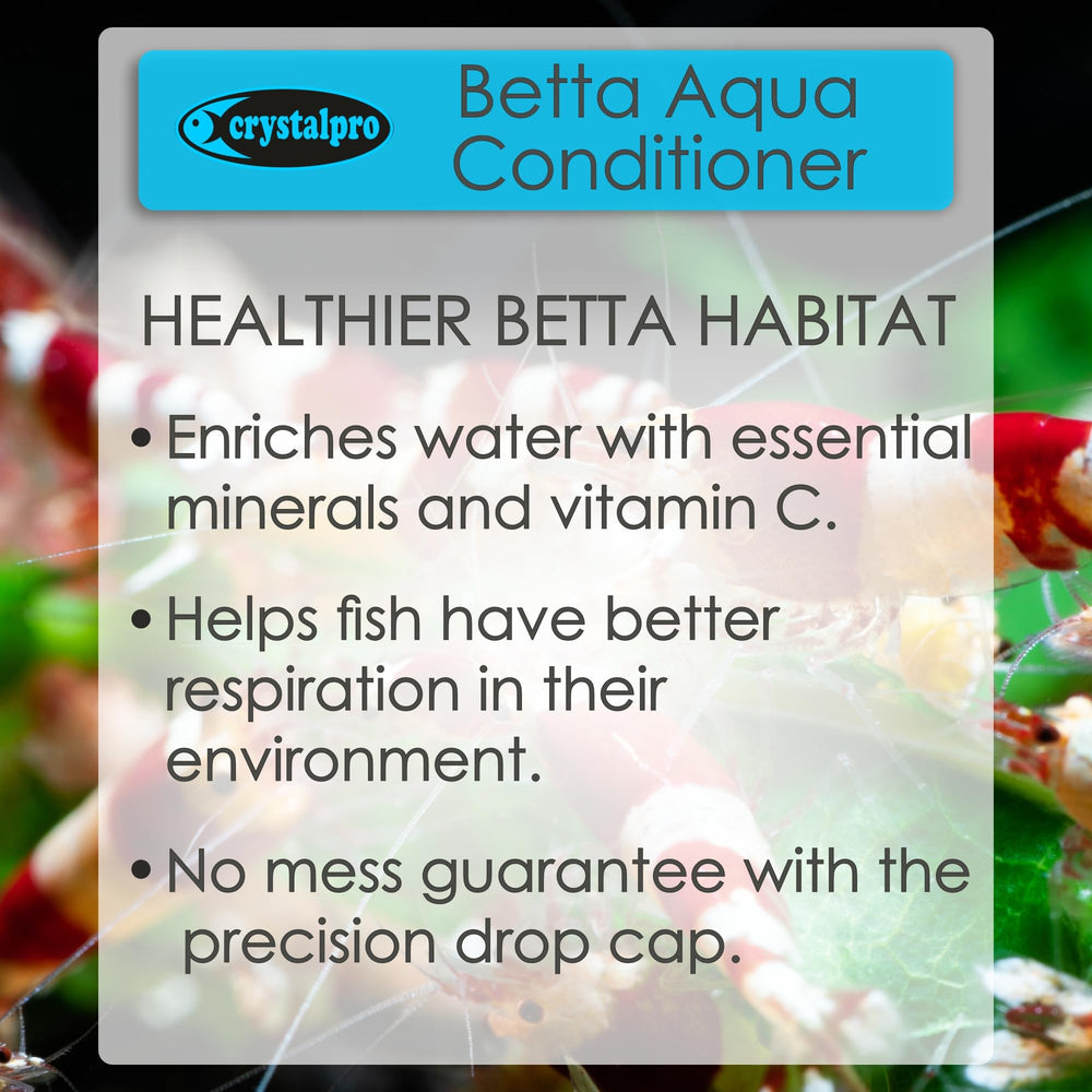 Crystalpro Betta Water Conditioner being mixed with tank water.