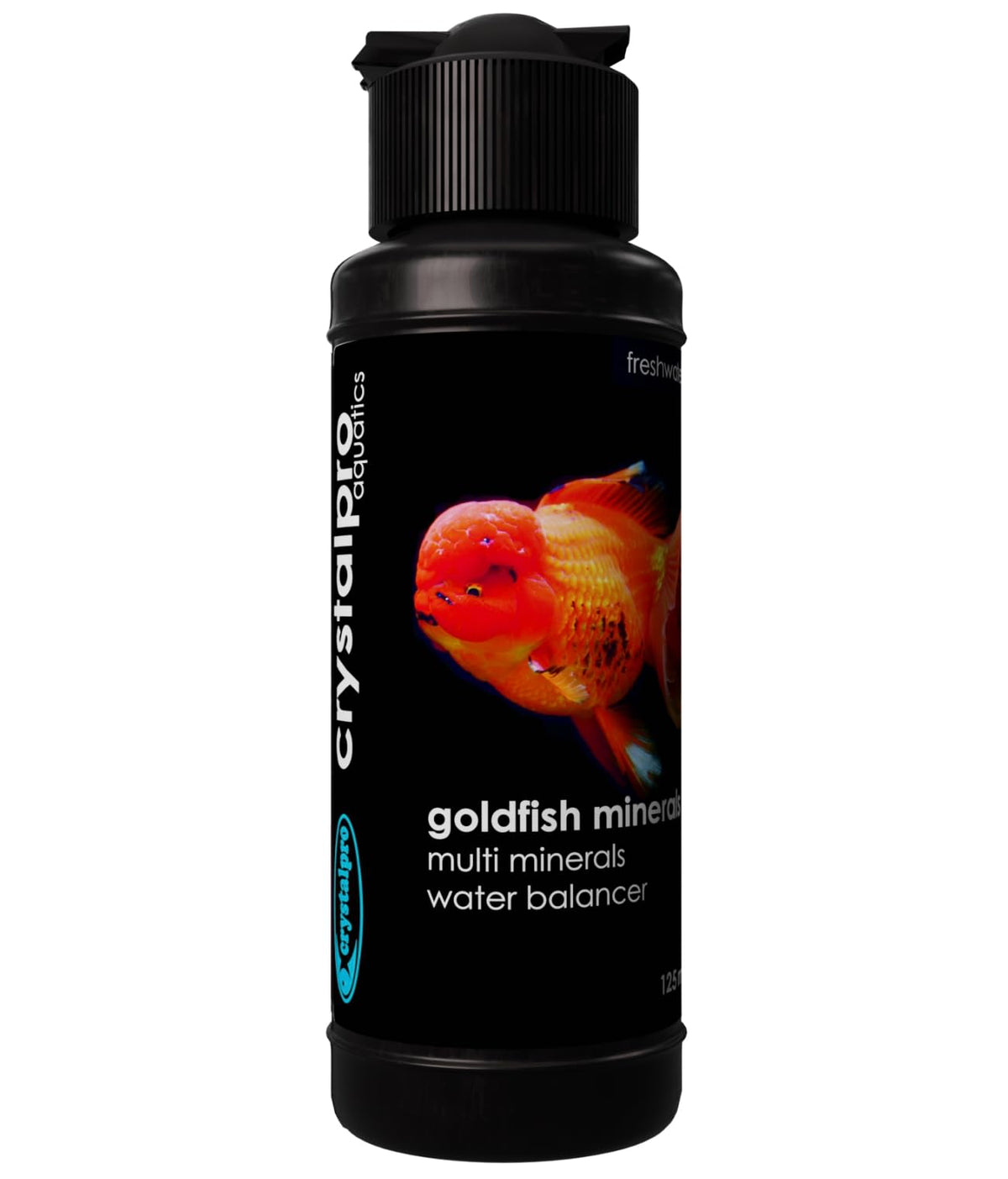 Crystalpro Goldfish Minerals bottle pour shows easy mineral addition for vibrant goldfish health.