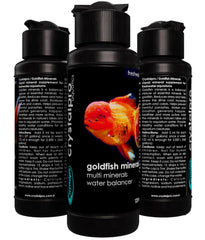 Crystalpro Goldfish Minerals drop cap demonstrates mess-free dosing for stable tank conditions.