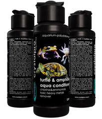 Crystalpro Turtle & Amphibian Water Conditioner dosing-spoon demonstrates mess-free dosing