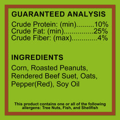 C S Hot Pepper Nuggets on a feeder illustrate pepper-based deterrence of squirrels.