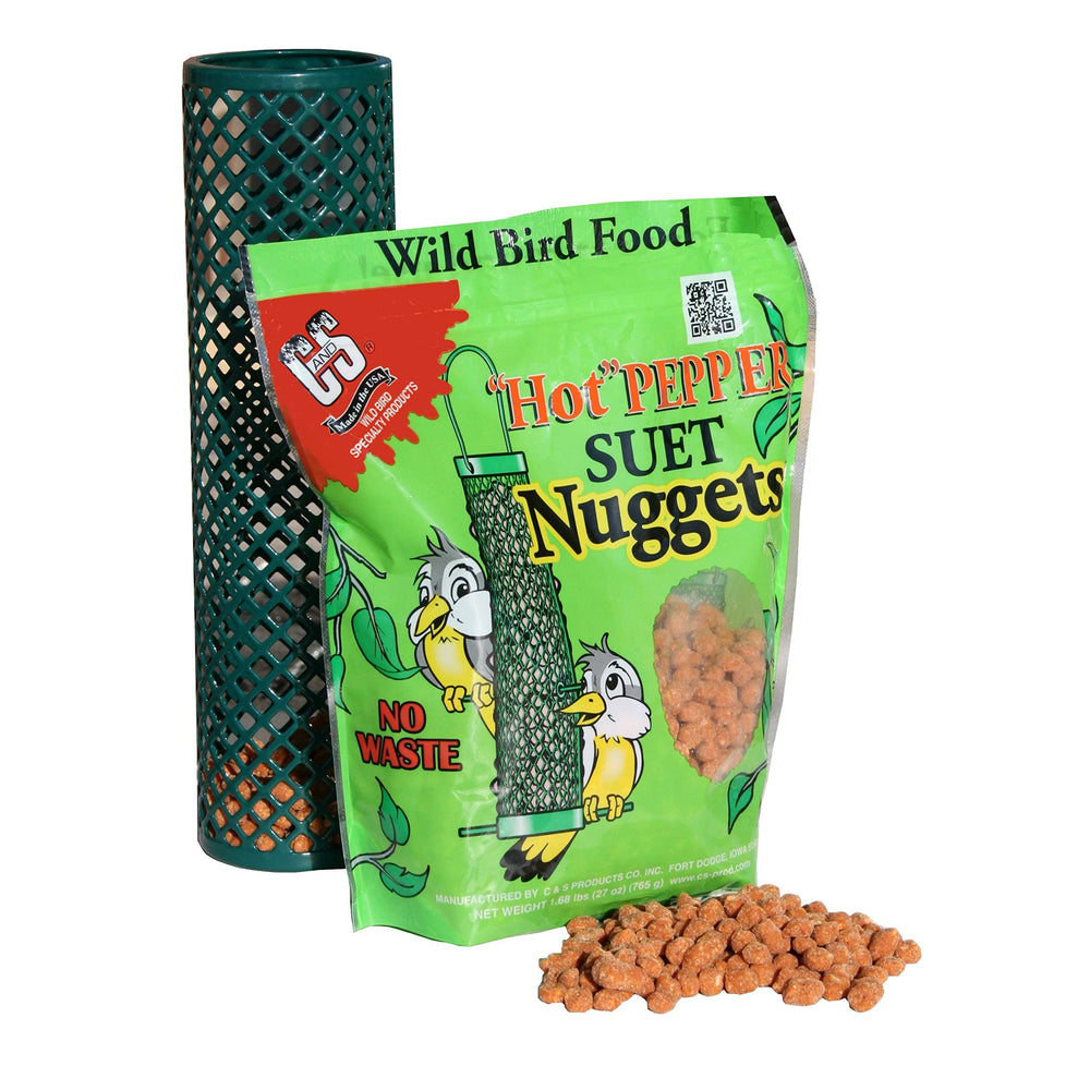 C S Hot Pepper Nuggets USA-made badge visible on packaging.