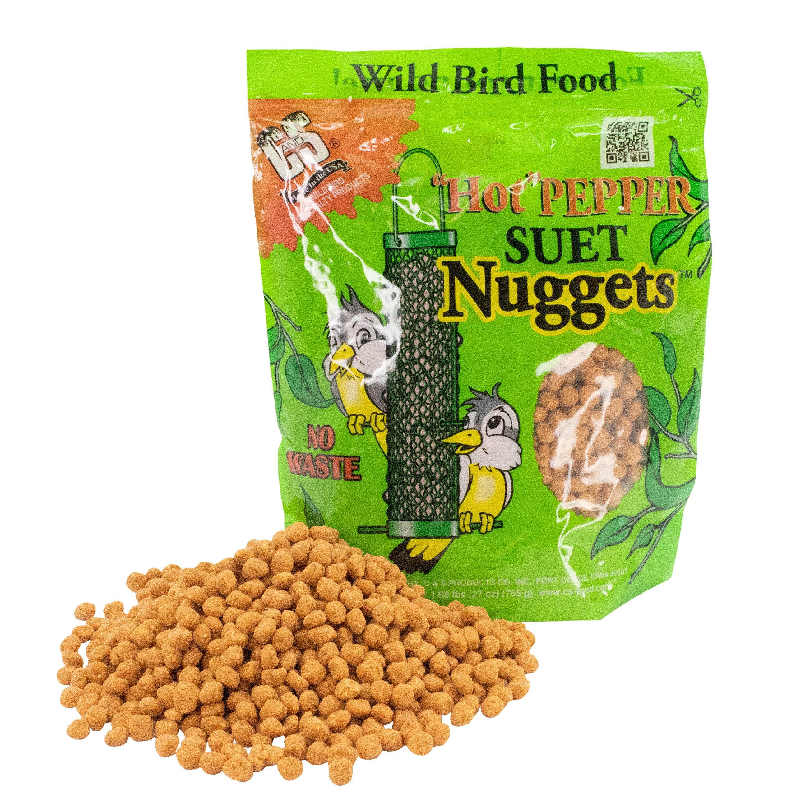C S Hot Pepper Nuggets resealable bag highlights convenient, mess-free storage.