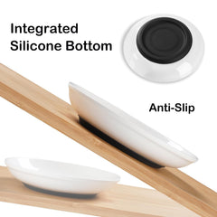 CSD whisker-friendly design shown in wide, flat rim promotes comfortable eating