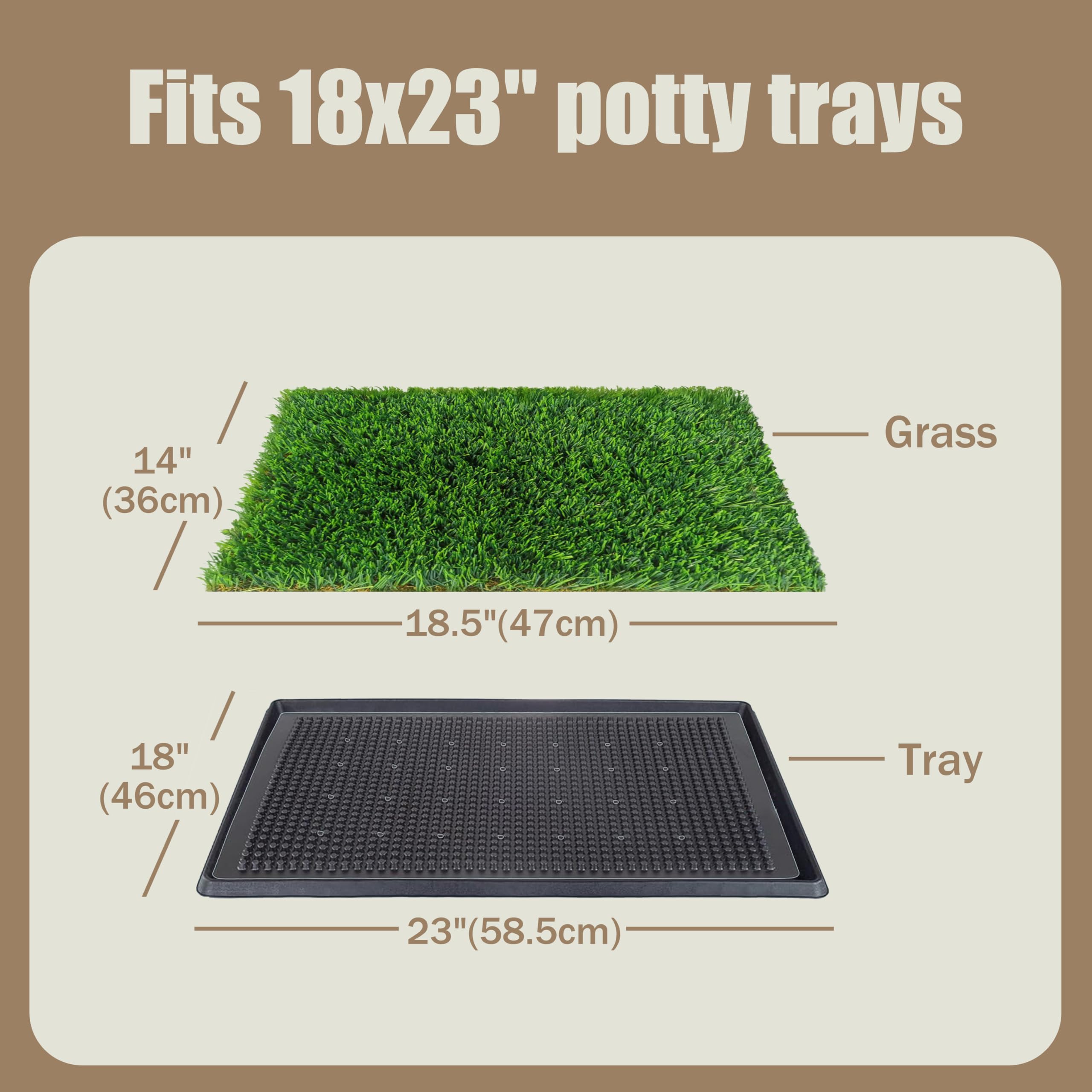Cshionary 2026 Pheromone Washable Artificial Grass Dog Potty Pad – 18.5x14, 2 Pack, Indoor/Outdoor